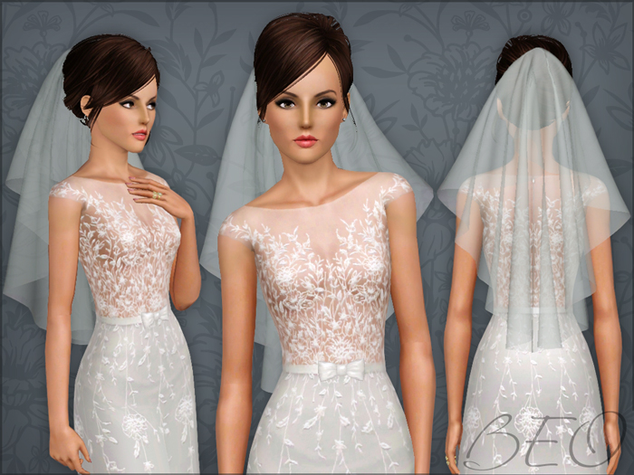 Wedding veil 04 for The Sims 3 by BEO